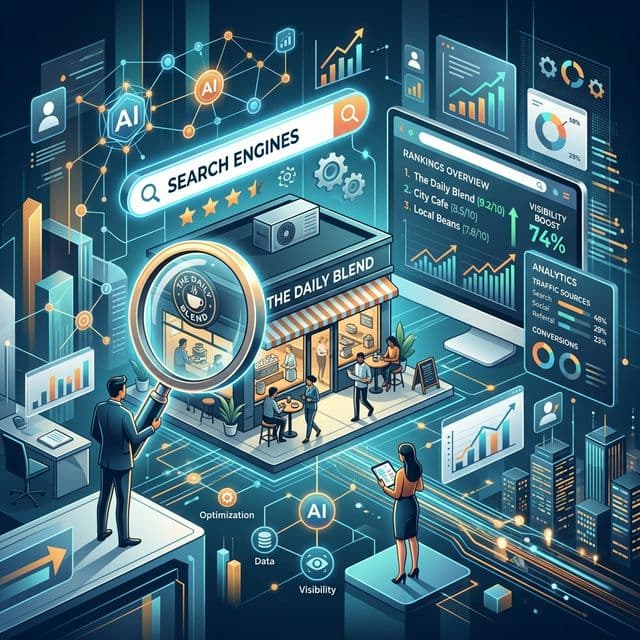 A digital workspace focused on small business visibility in AI search environments.