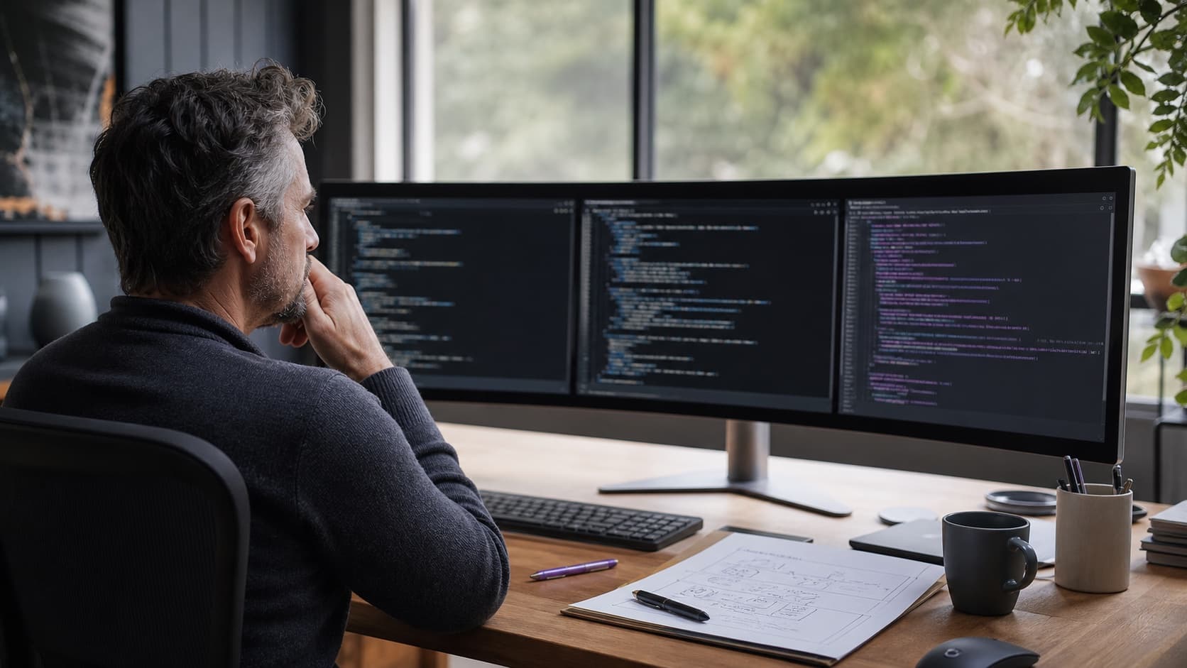 Professional editorial photograph illustrating “Cursor vs GitHub Copilot vs Claude Artifacts: Best AI Coding Assistant in 2026”.