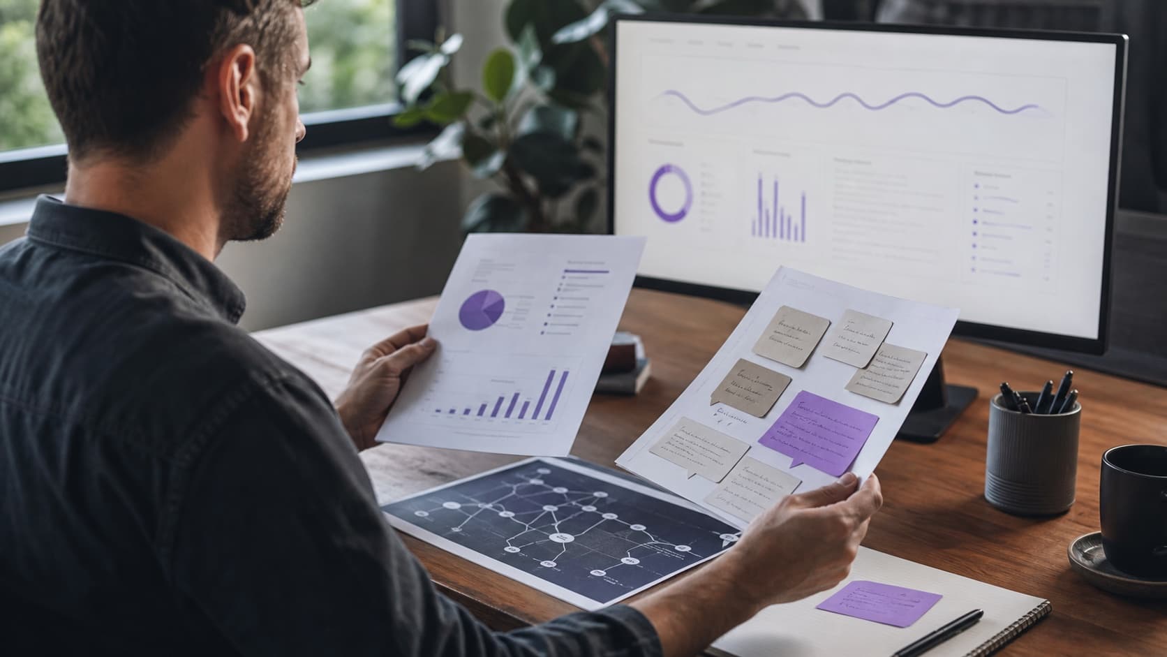 Professional editorial photograph illustrating “Why Your GA4 Metrics Are Misleading in an AI Search World”.