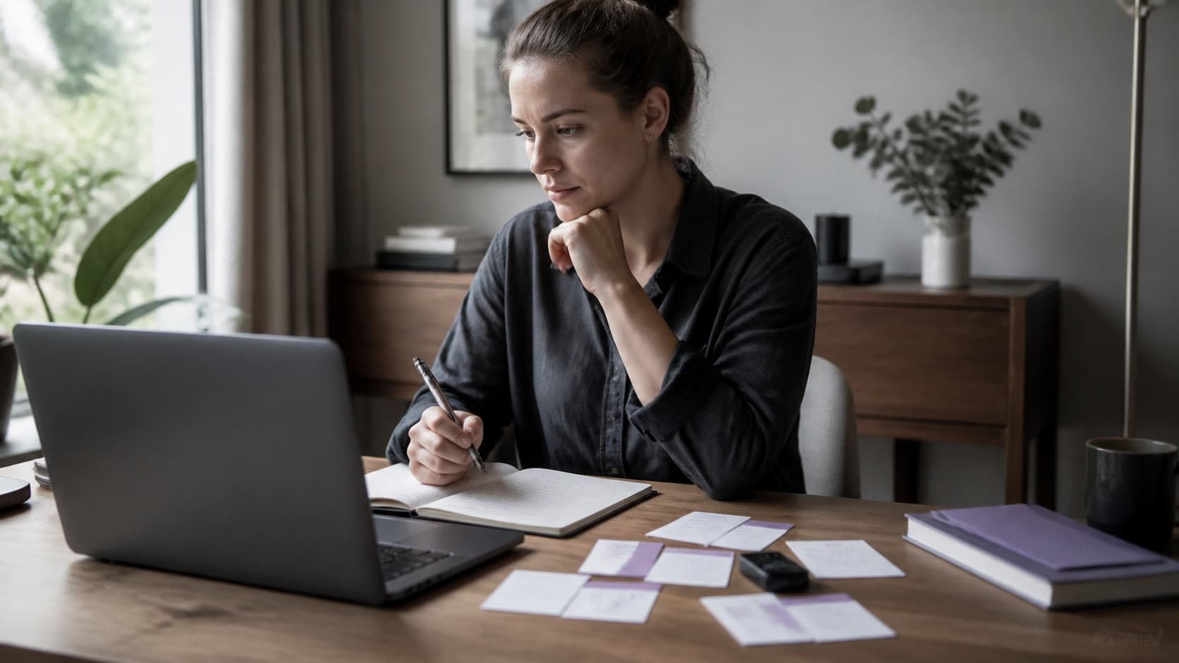 Professional editorial photograph illustrating “How to Use AI to Prepare for a Job Interview (And Actually Get the Job)”.