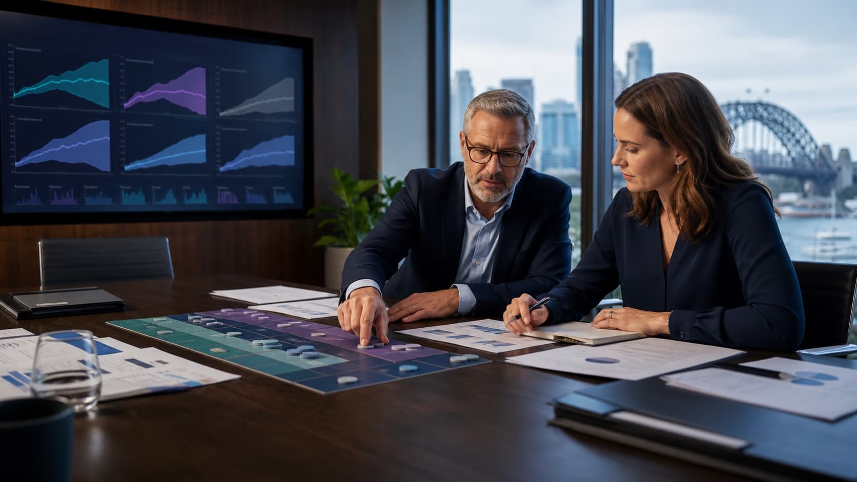 An Australian marketing analyst comparing budget scenarios across paid, owned and offline channels in a marketing mix model.