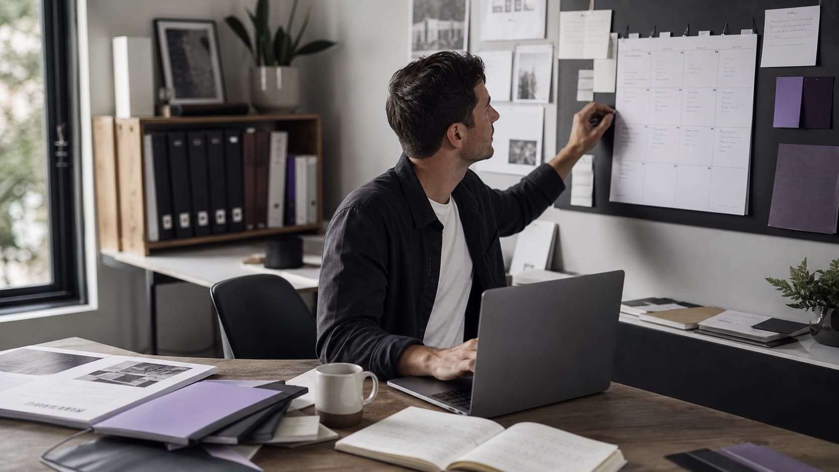 Professional editorial photograph illustrating “My Real Weekly AI Workflow as a One-Person Agency”.