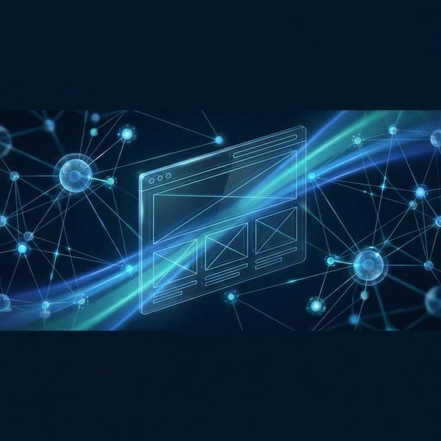 Abstract Website Code Optimization Illustration