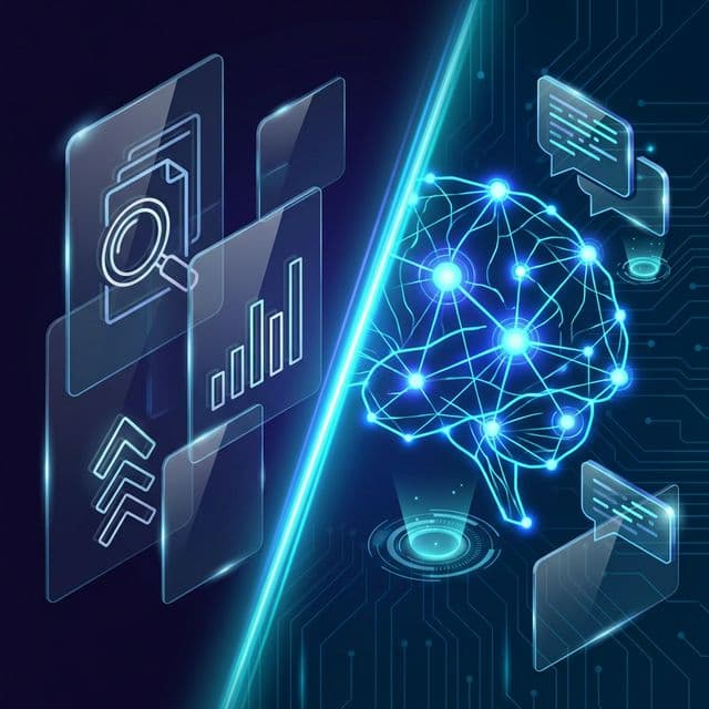 SEO vs AEO Illustration